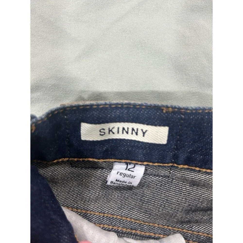 Gap Denim Boys Regular Stretch Skinny Jeans Dark Wash Size 12 NWT